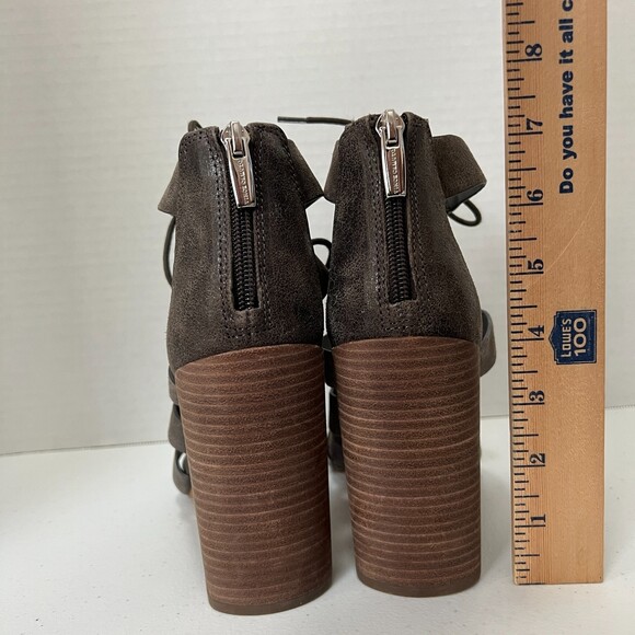 Vince Camuto Phandras Stacked Heel Sandal Heels Dark Taupe Women's 8 M - Picture 5 of 10
